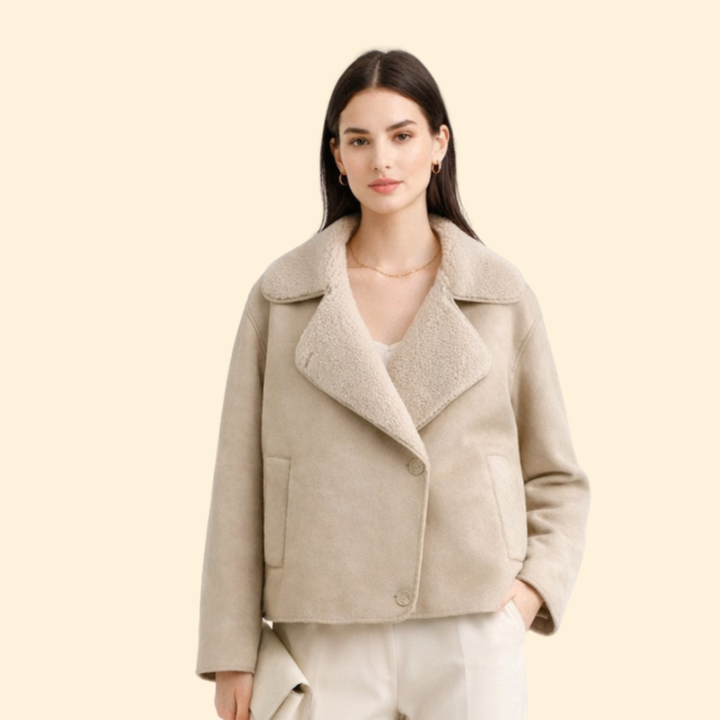 Women’s Jacket with Notched Collar and Buttons