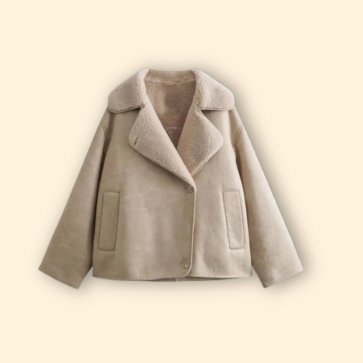 Women’s Jacket with Notched Collar and Buttons