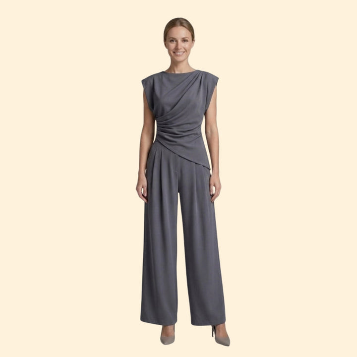 Women’s Jumpsuit Set with Draped Top