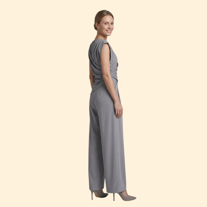 Women’s Jumpsuit Set with Draped Top