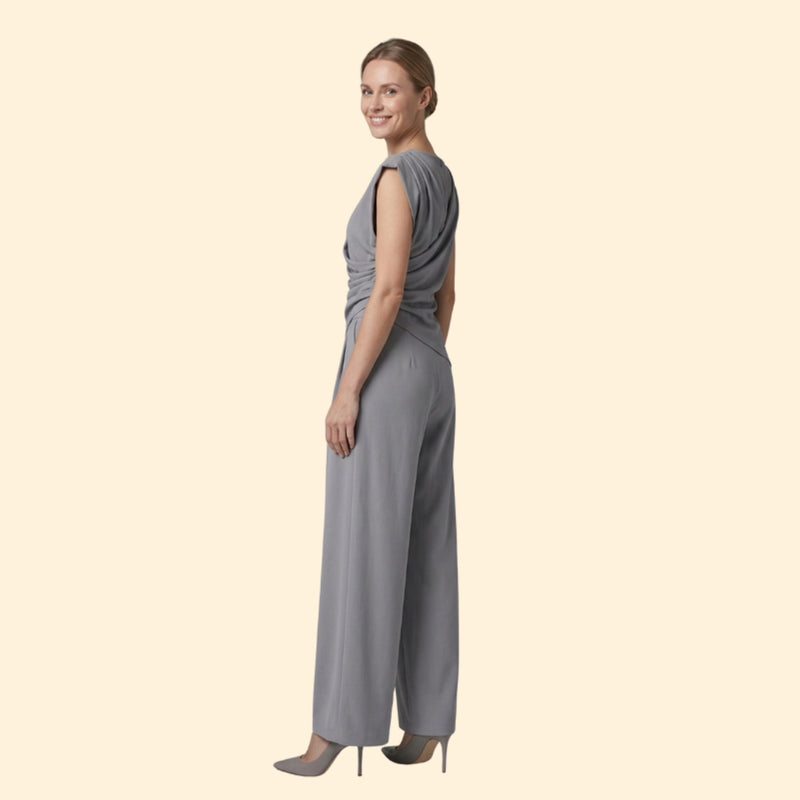 Women’s Jumpsuit Set with Draped Top