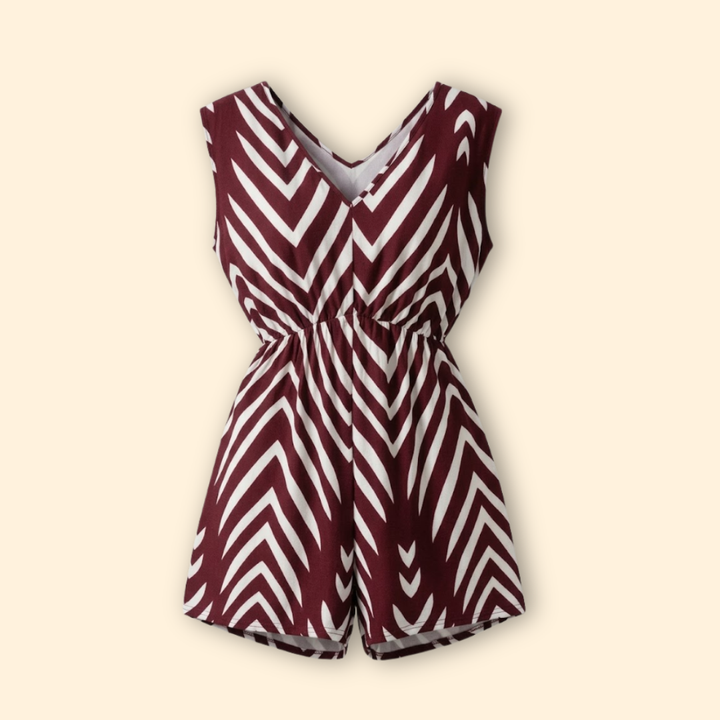 Women’s Jumpsuit with Chevron Pattern