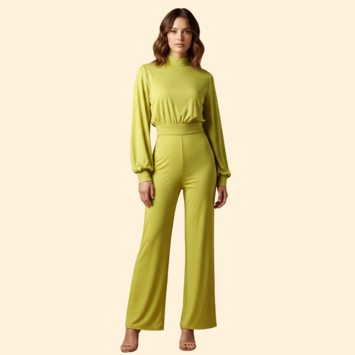 Women's Jumpsuit with Half Collar