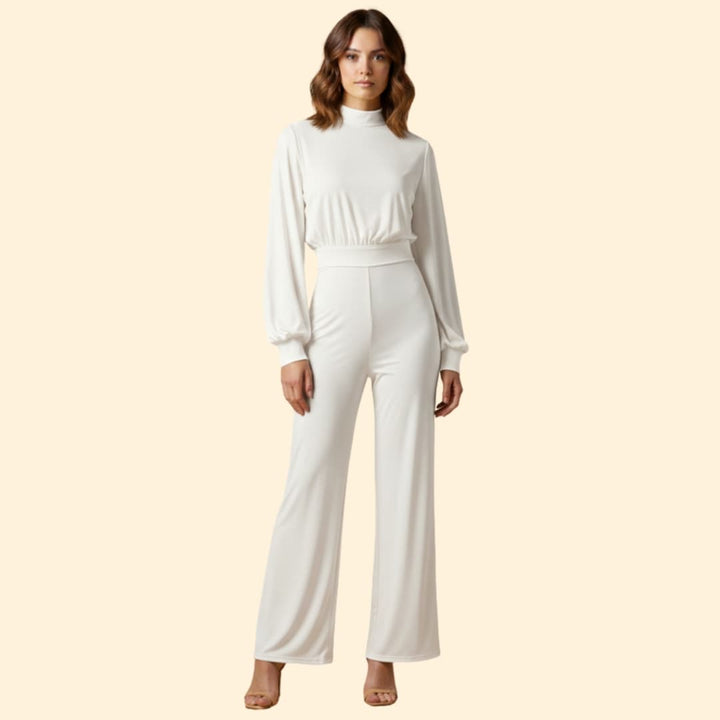 Women's Jumpsuit with Half Collar