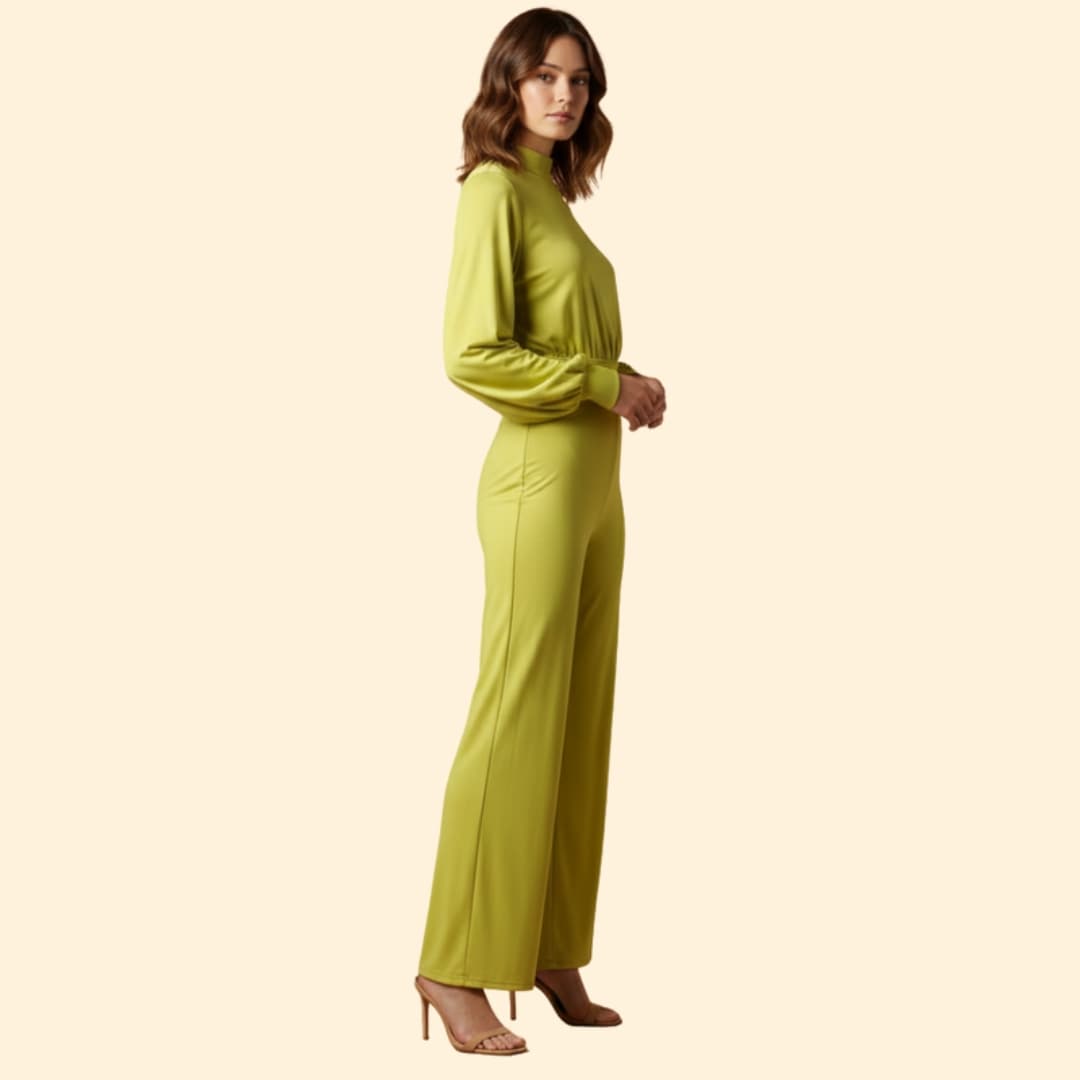 Women's Jumpsuit with Half Collar