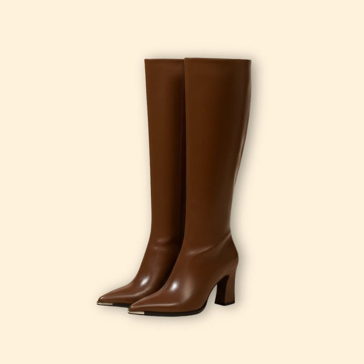 Women’s Knee-High Boot with High Block Heel