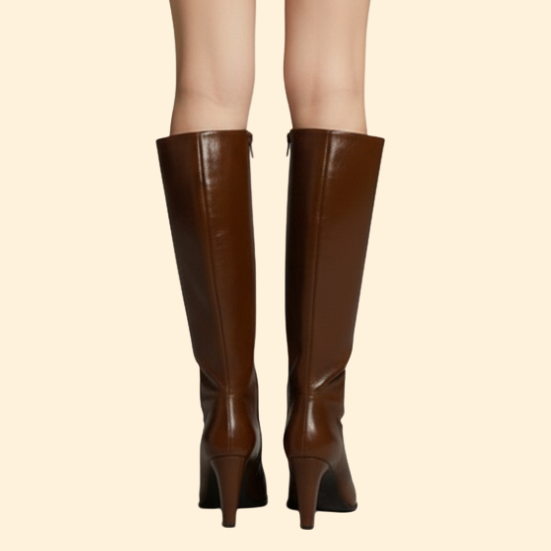Women’s Knee-High Boot with High Block Heel