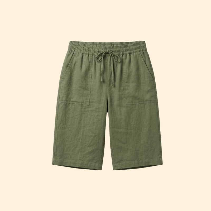 Women’s Knee Length Shorts with Elastic Waistband