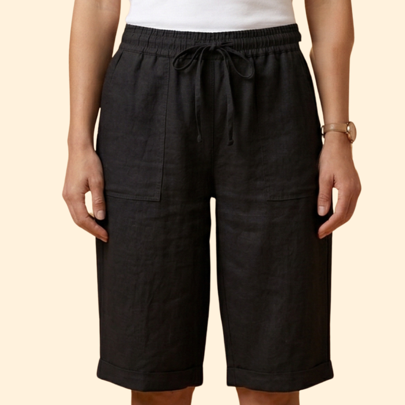Women’s Knee Length Shorts with Elastic Waistband
