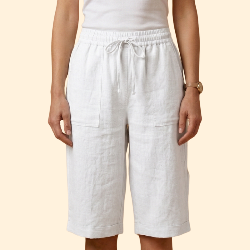 Women’s Knee Length Shorts with Elastic Waistband