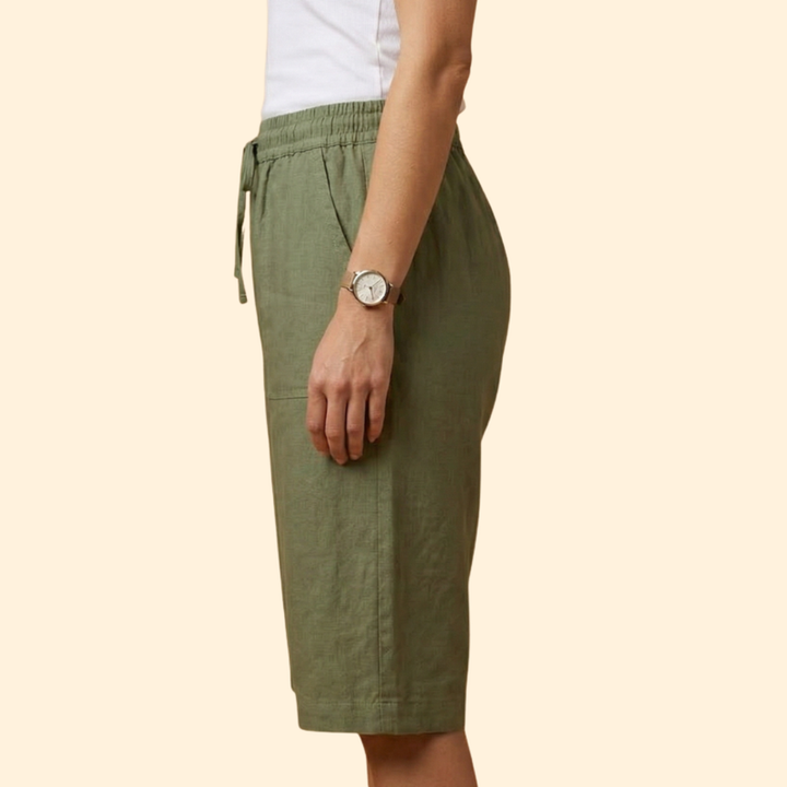 Women’s Knee Length Shorts with Elastic Waistband