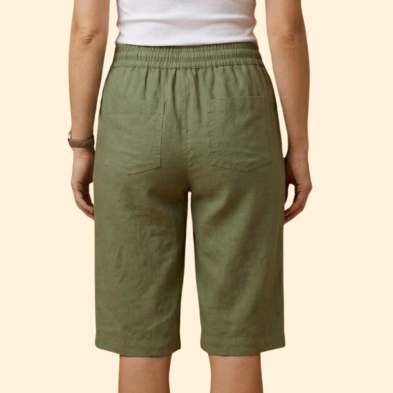 Women’s Knee Length Shorts with Elastic Waistband