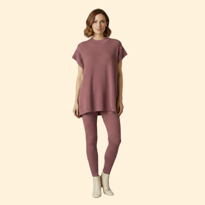 Women’s Knit Set with Relaxed Fit and Leggings