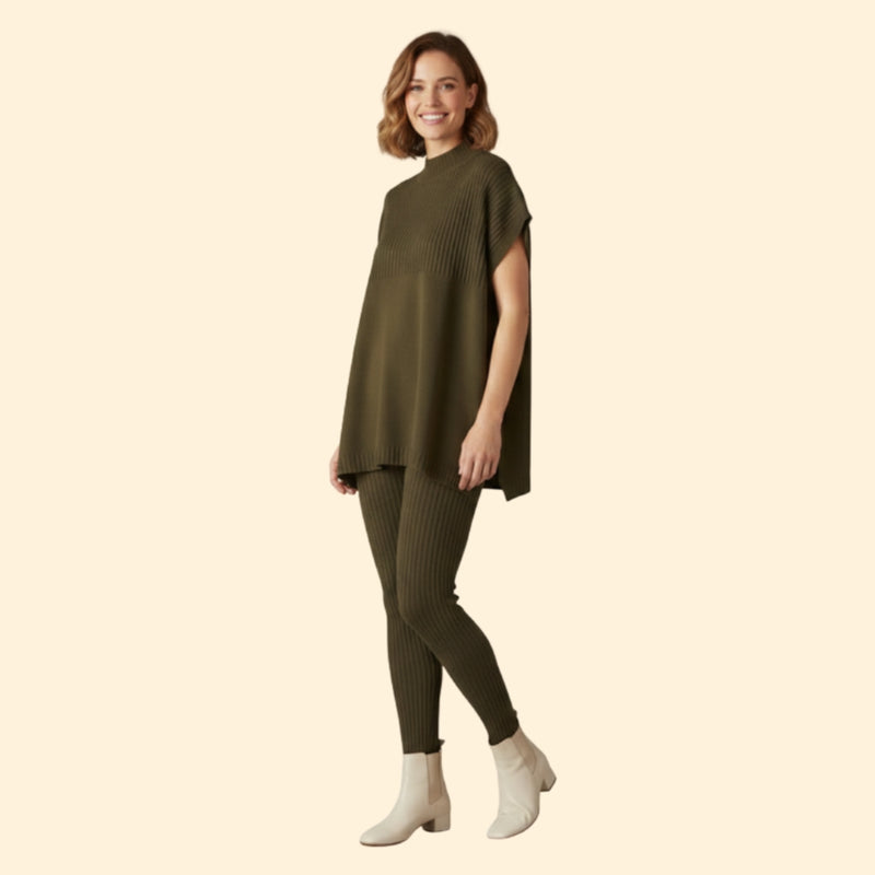 Women’s Knit Set with Relaxed Fit and Leggings
