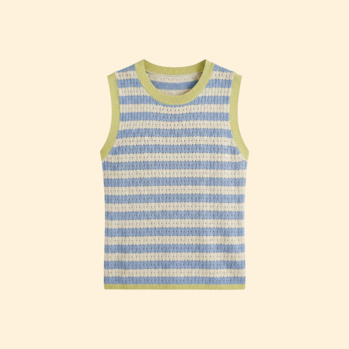 Women's Knit Top with Striped Pattern