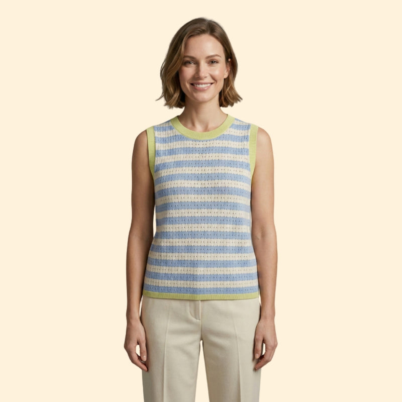 Women's Knit Top with Striped Pattern