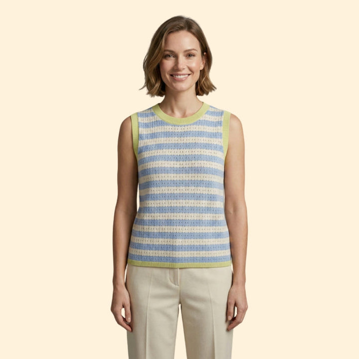 Women's Knit Top with Striped Pattern