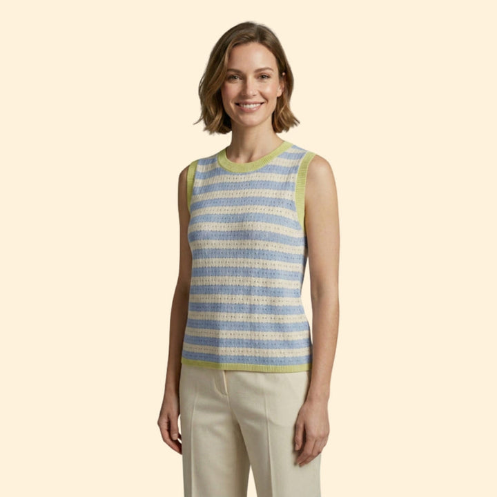 Women's Knit Top with Striped Pattern