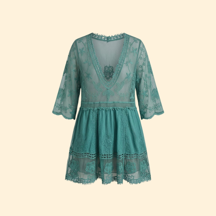 Women’s Lace Cover-Up with V-Neckline