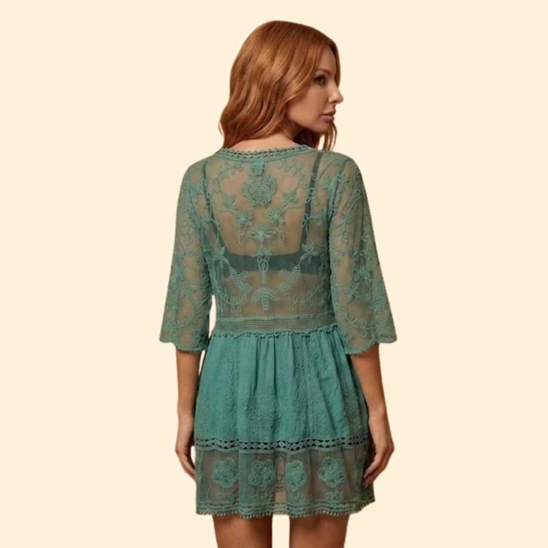 Women’s Lace Cover-Up with V-Neckline