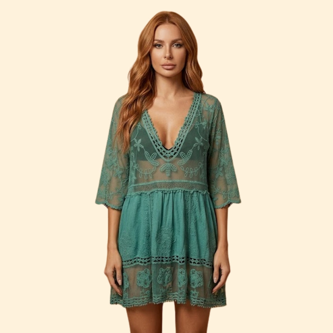 Women’s Lace Cover-Up with V-Neckline