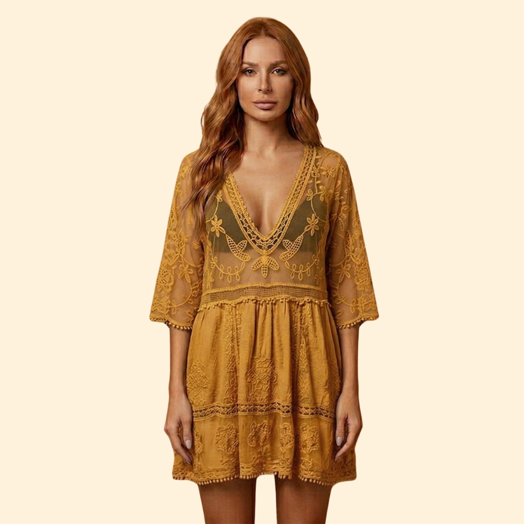 Women’s Lace Cover-Up with V-Neckline