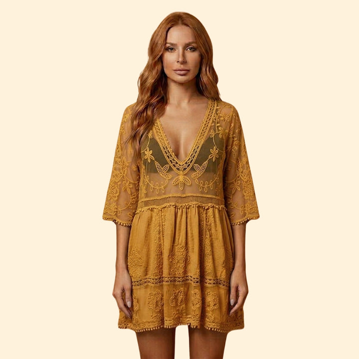 Women’s Lace Cover-Up with V-Neckline