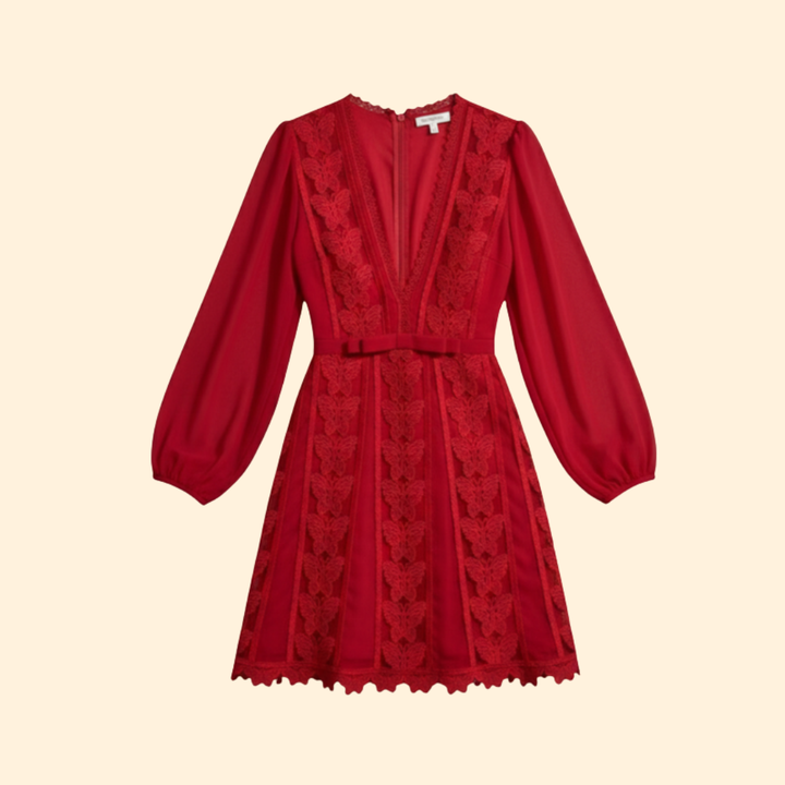 Women's Lace Detail Elegant Dress
