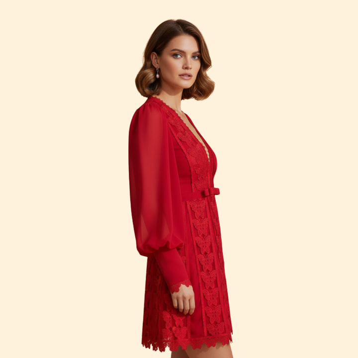 Women's Lace Detail Elegant Dress