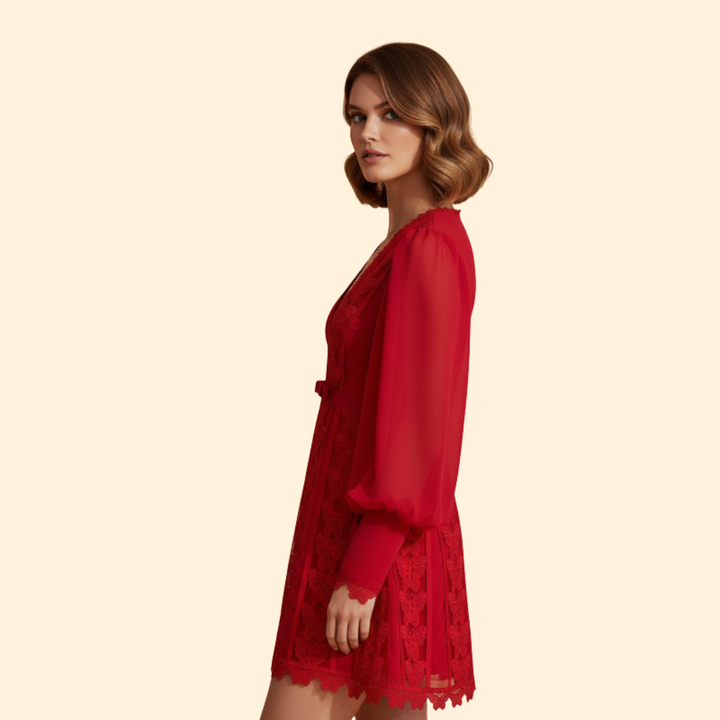 Women's Lace Detail Elegant Dress