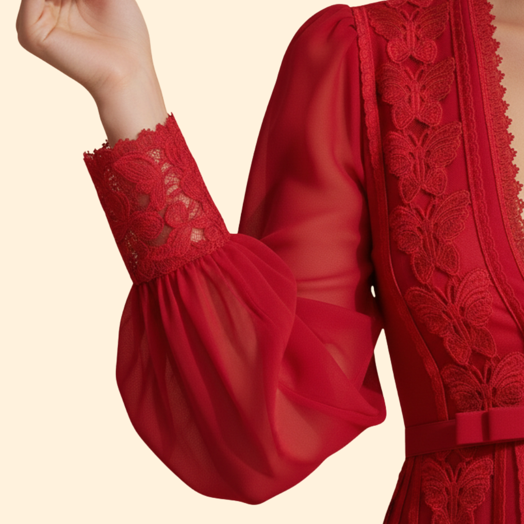 Women's Lace Detail Elegant Dress