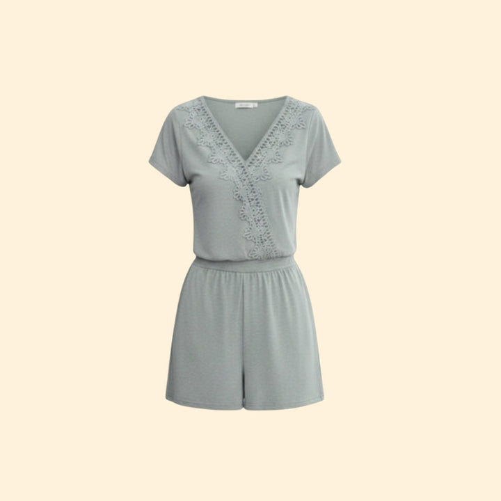 Women’s Sleeveless Jumpsuit with Stylish Lace