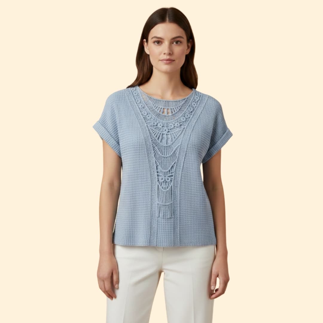 Women’s Lace Detail Top with Relaxed Fit