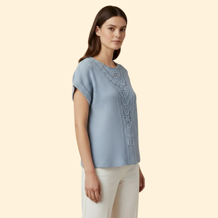 Women’s Lace Detail Top with Relaxed Fit