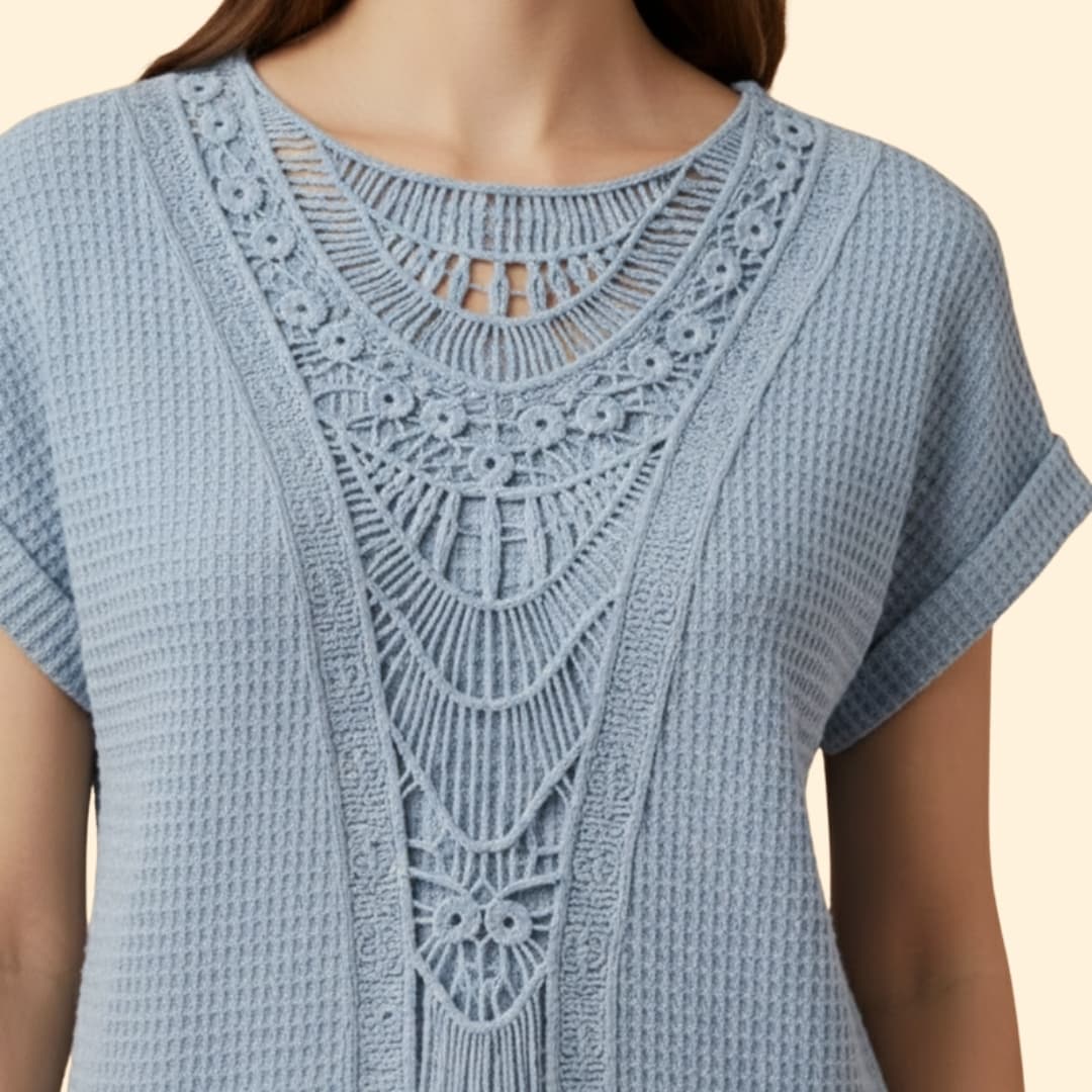 Women’s Lace Detail Top with Relaxed Fit