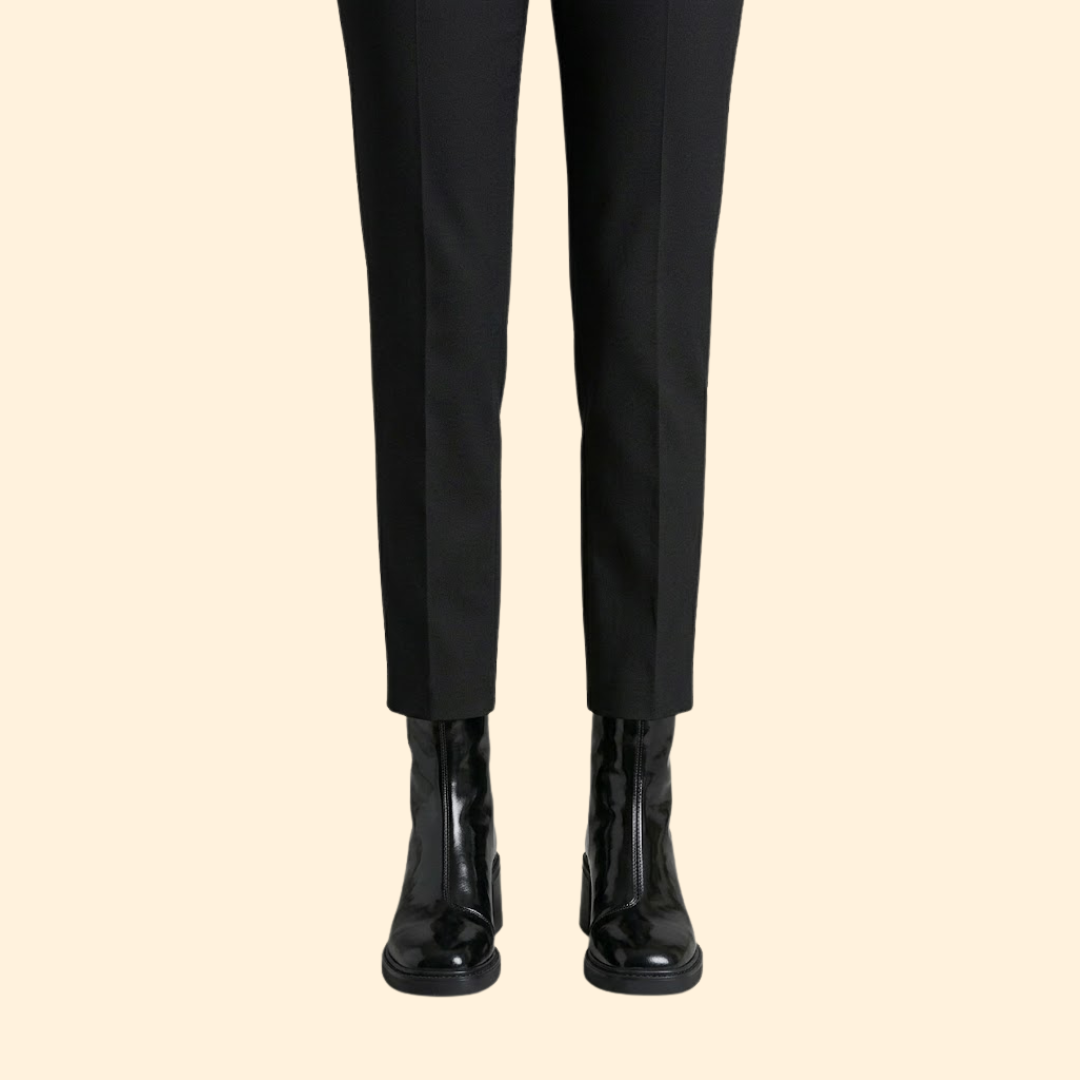 Women’s Leather Ankle Boots with Square-Toe