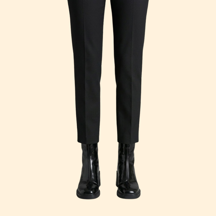 Women’s Leather Ankle Boots with Square-Toe