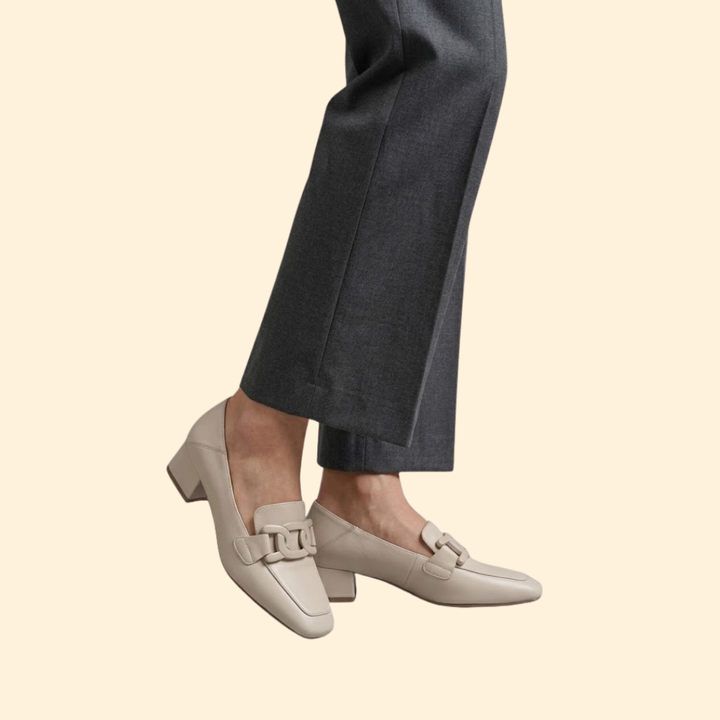 Women’s Leather Loafers with Chain