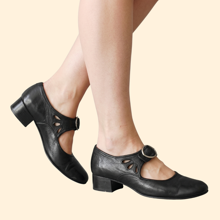 Women’s Leather Shoes with Cutouts