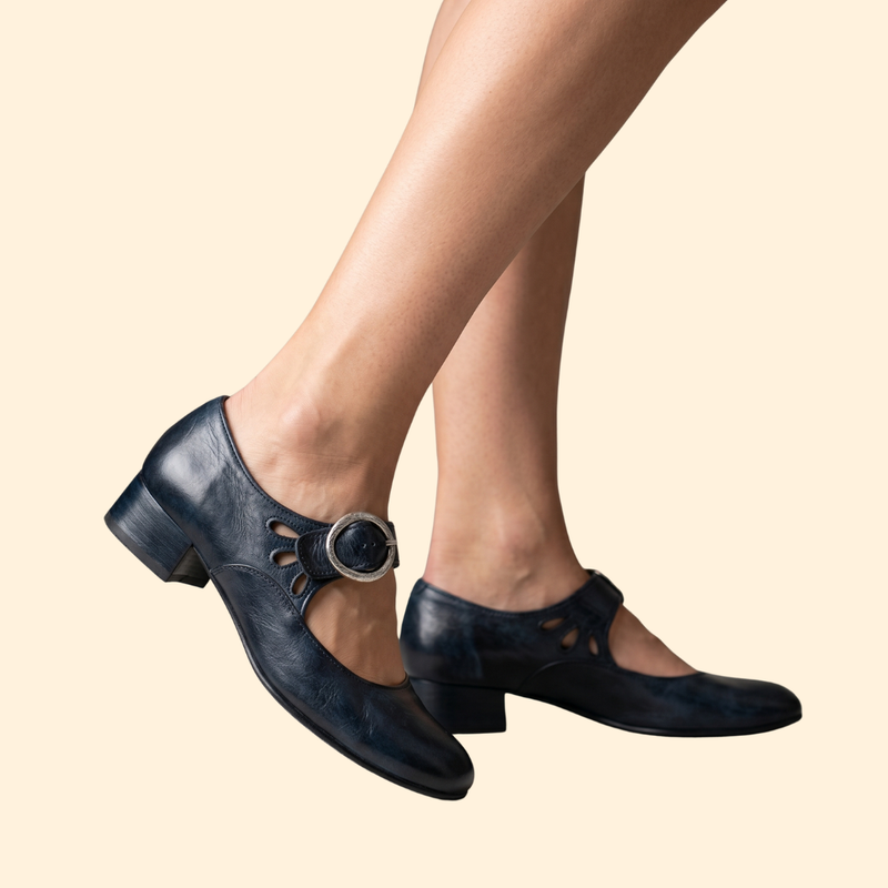 Women’s Leather Shoes with Cutouts
