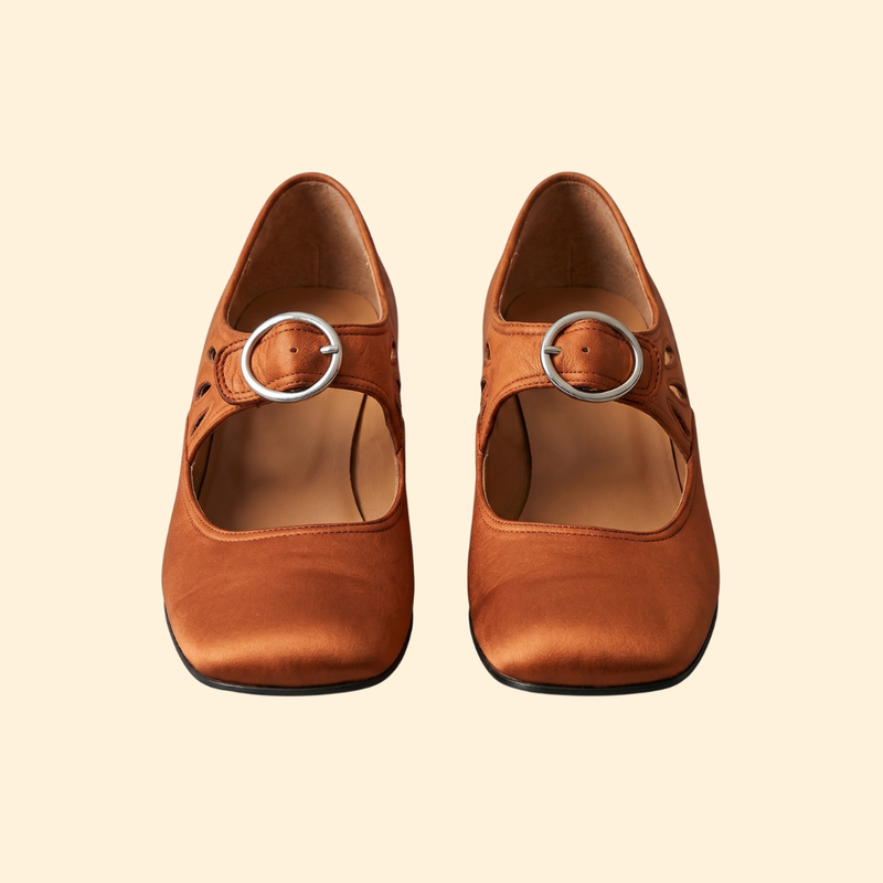 Women’s Leather Shoes with Cutouts