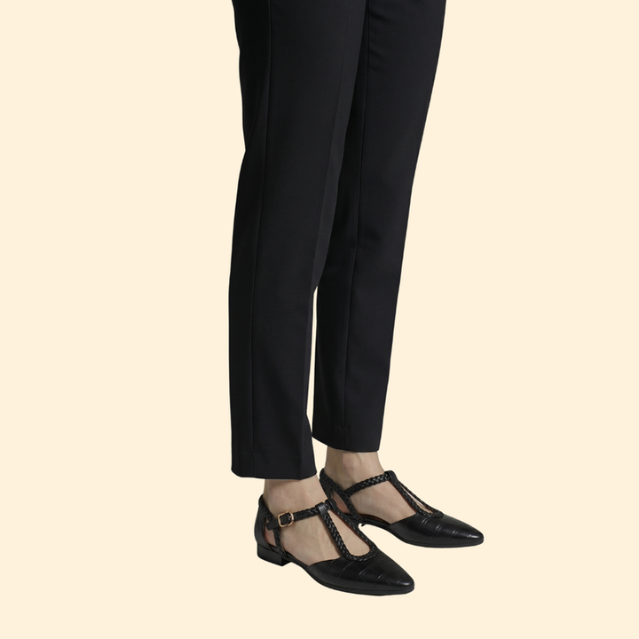 Women’s Leather Shoes with T-Strap