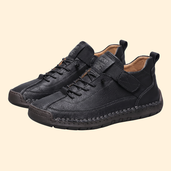 Women’s Leather Sneakers with Contrast Stitching
