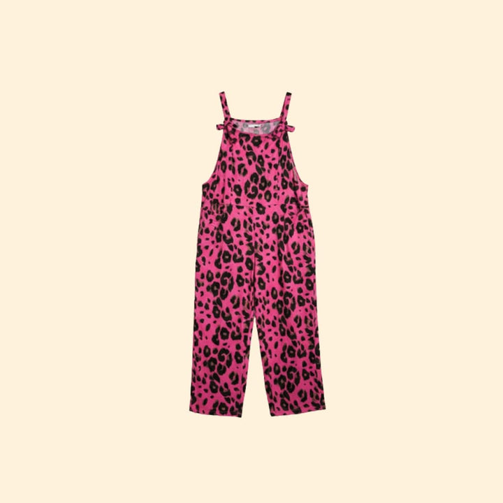 Women's Leopard Print Jumpsuit with Pockets