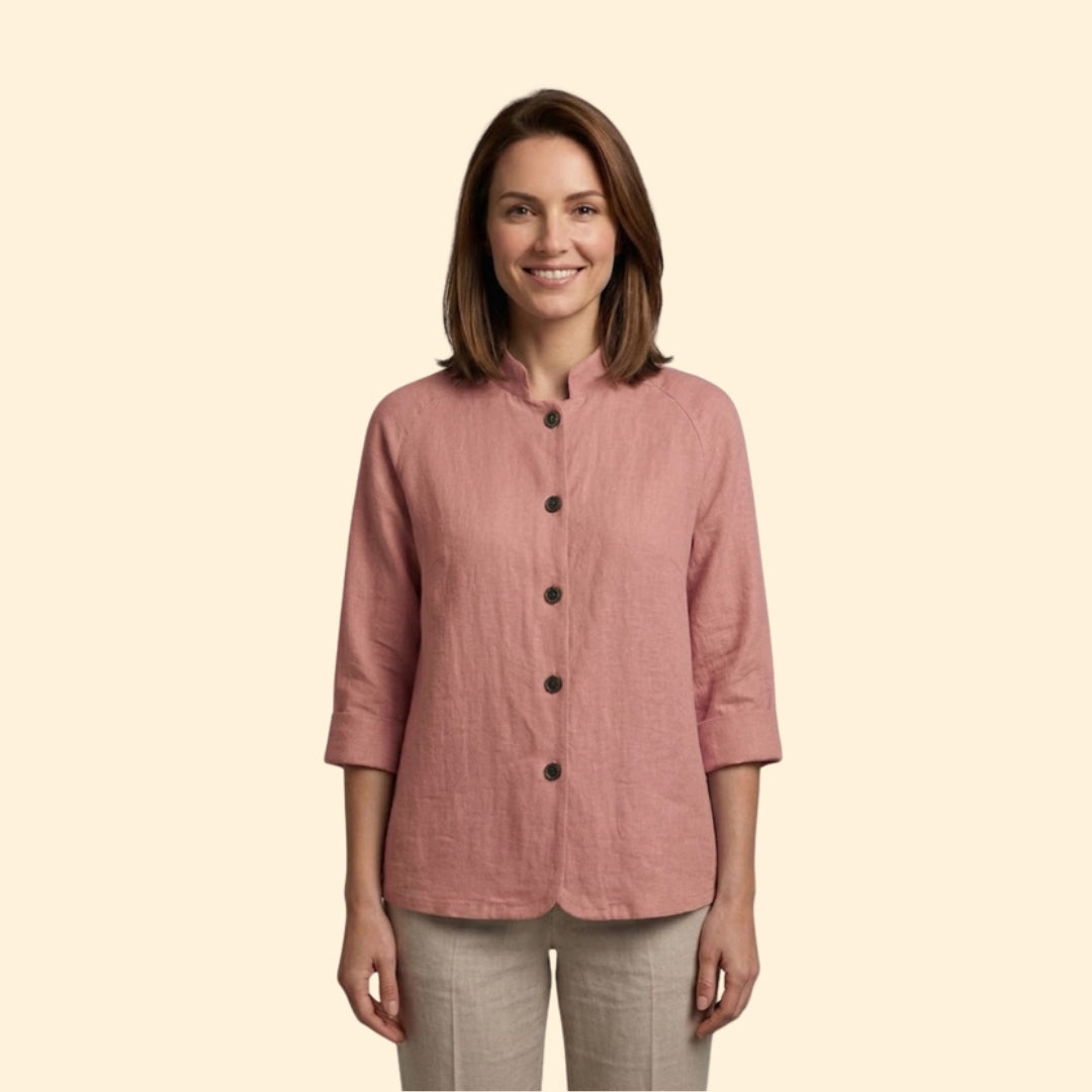 Women’s Light Jacket with Pointed Spread Collar