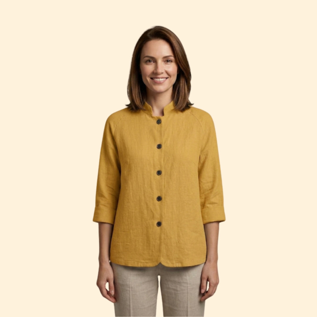 Women’s Light Jacket with Pointed Spread Collar