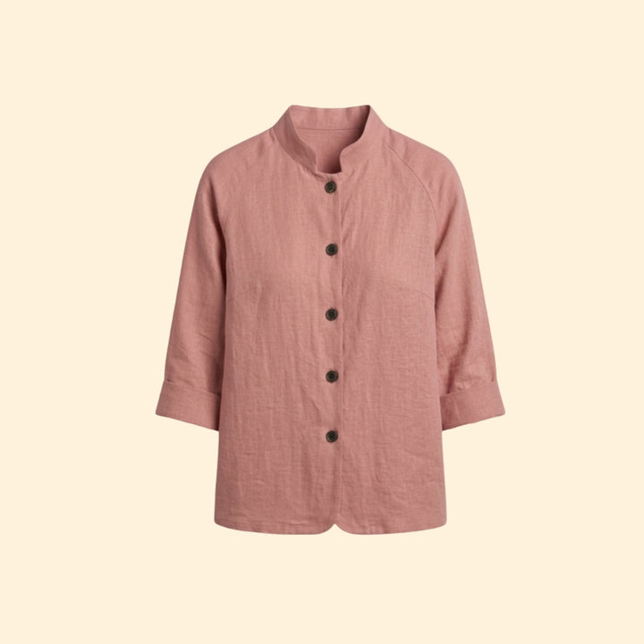 Women’s Light Jacket with Pointed Spread Collar