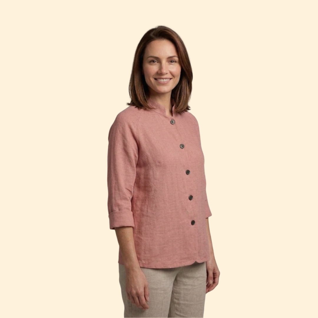 Women’s Light Jacket with Pointed Spread Collar