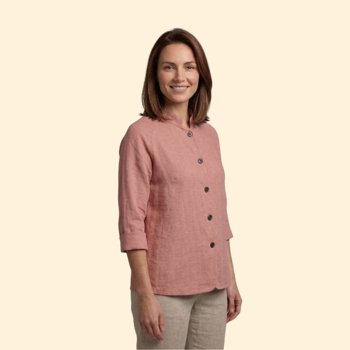 Women’s Light Jacket with Pointed Spread Collar