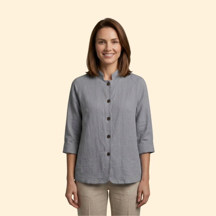 Women’s Light Jacket with Pointed Spread Collar